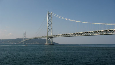 Panorama of the bridge and Awaji-shima