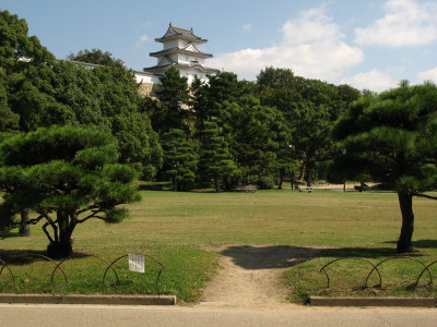 Original Tatsumi-yagura towering over the park