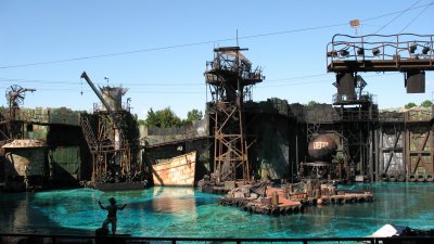 Rusted metal at the Waterworld set