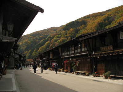 South end of Naka-machi with hills beyond