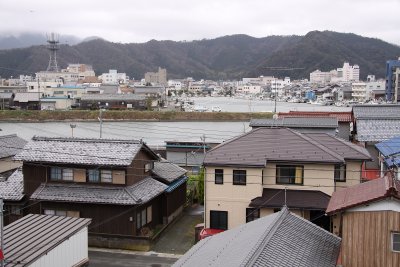 View towards the harbor from Obama-jō