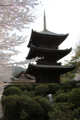 Three-tiered pagoda by Kanchō-dō