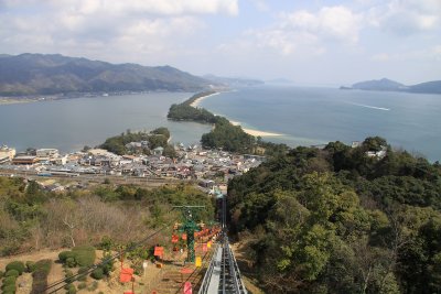 View over Amanohashidate from the monorail