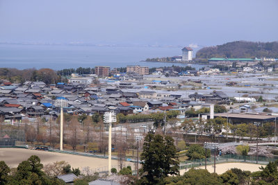 Residential neighborhood and Lake Biwa