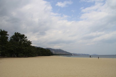 Beach on Amanohashidates sand spit