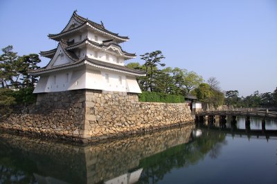Ushitora-yagura and former castle moat