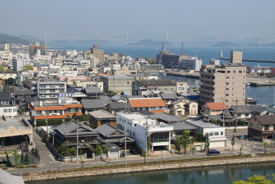 Imabari waterfront and distant Kurushima Kaikyō