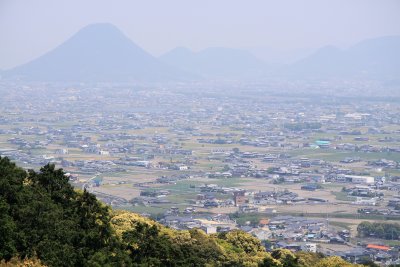 View over the hazy central plains of Kagawa-ken