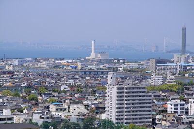 Marugame skyline with the Inland Sea beyond
