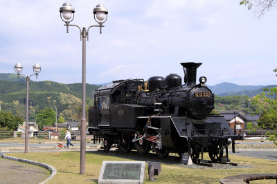 Old locomotive outside Uchiko Station