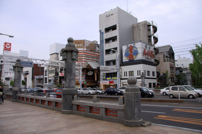 Modern street scene along Harimayabashi-dōri