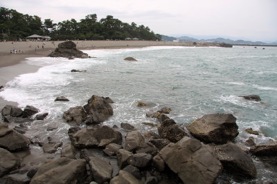 Rocky shoreline at Katsura-hama