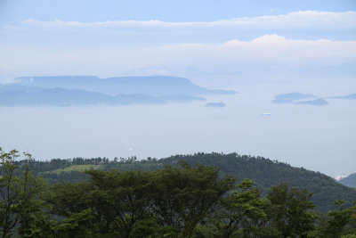 Yashima peninsula and Takamatsu in the distance
