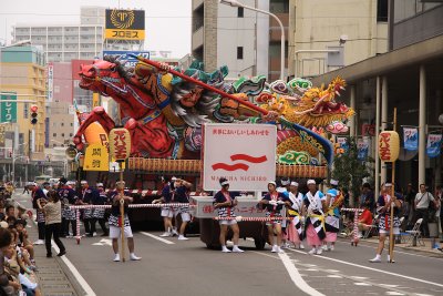 First nebuta float is ready to go