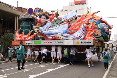 More peaceful image on the back of a nebuta float