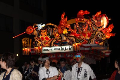 Illuminated nebuta-style float