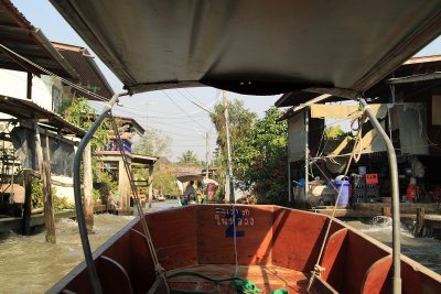 Entering the canals of Damnoen Saduak