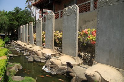 Row of nine steles and turtle statues, Chihkan Tower