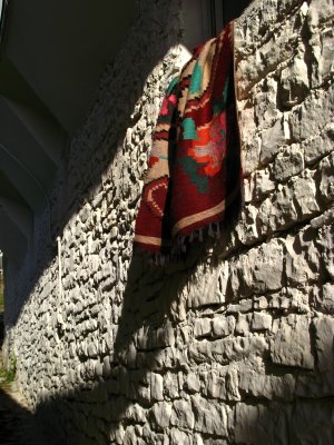 Hanging rug in the Gorica quarter