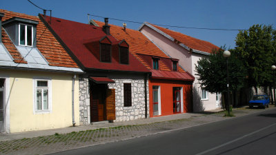 Old houses along a northern backstreet
