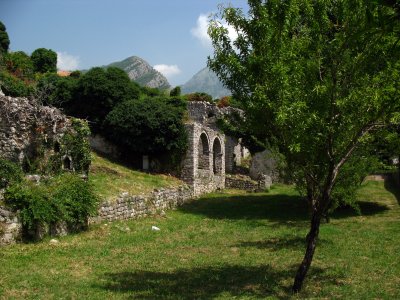 Old courtyard in Stari Bar