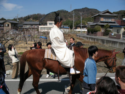 Horseback festival participant