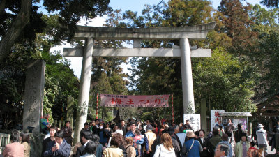 Main torii at the shrine entrance