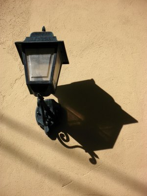 Lantern on the outside of the Amber Museum