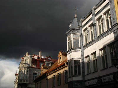 Blackening skies over the Old Town