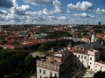 View over central Vilnius