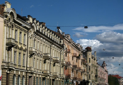 Facades along Gediminas prospektas