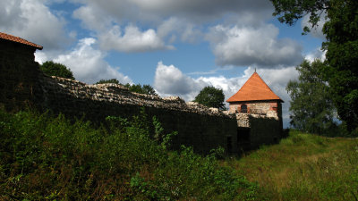 Along the old walls of the castle