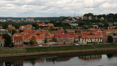 Riverside Old Town skyline from Aleksoto