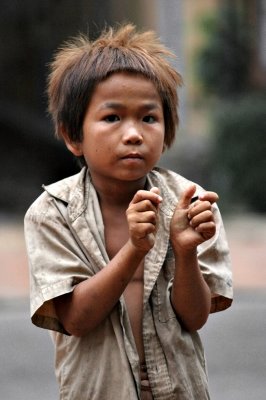 Street Child Vientiane Laos