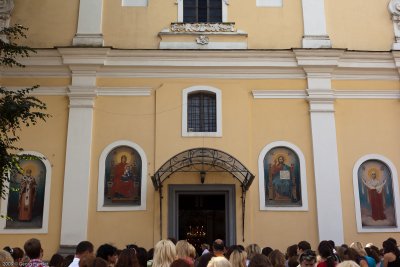 people attending mass