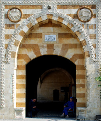 Entrance of the castle with guards