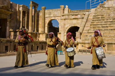 Sekkjapípuleikarar í Jerash