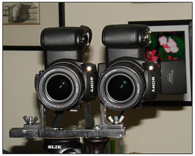 The twin Sony R1 camera setup.