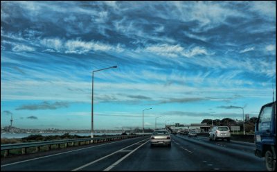 Heading to Auckland City via the Northern Motorway