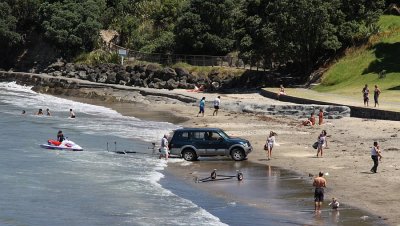 Car's a bit close to the water
