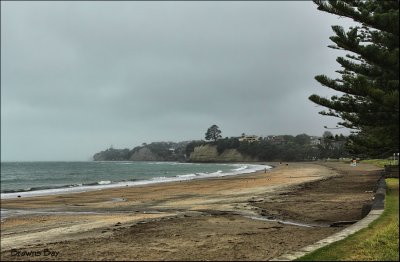 Browns Bay on a stormy day