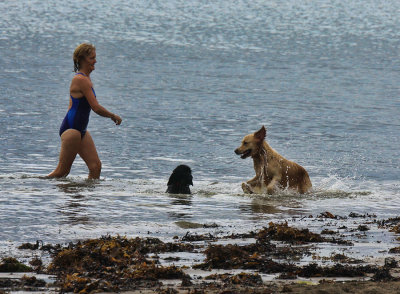Early morning fun time in the water