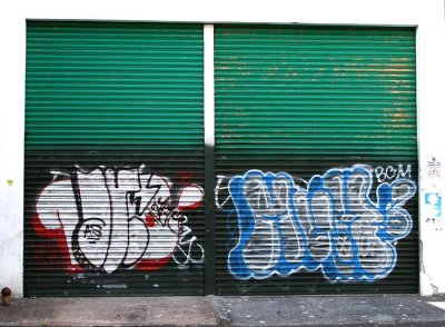 Graffiti Doors at Kingsland