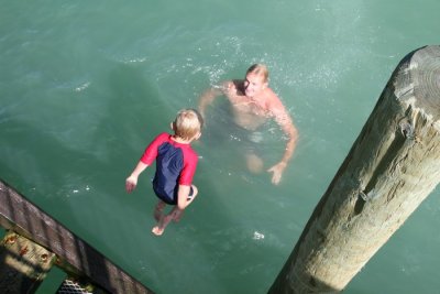 Zach Jumping off Steps