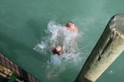 Zach Jumping off Steps