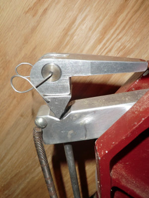 Rear tensioner top lever DIY retaining spring.
