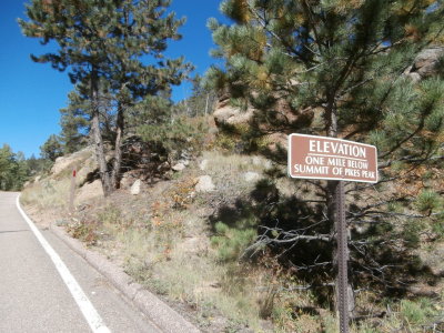 One More Mile In Altitude To Go To Reach The Summit Of Pikes Peak