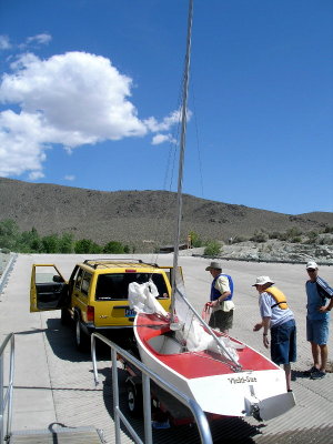 Sailing at Topaz Lake