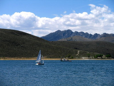 Sailing at Topaz Lake