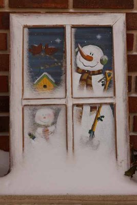 Our Front Porch Decoration with Real Snow!